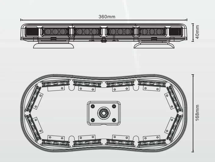 Emergency Amber Mini Lightbar for Truck